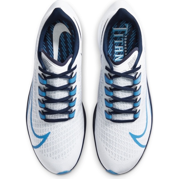 Nike Zoom Pegasus 37 Titans Running Shoes CZ5465-100 Men’s Size 10 Women’s 11.5 - Picture 2 of 16